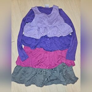 Hanna andersson dress Tiered and top layered sz 130 8